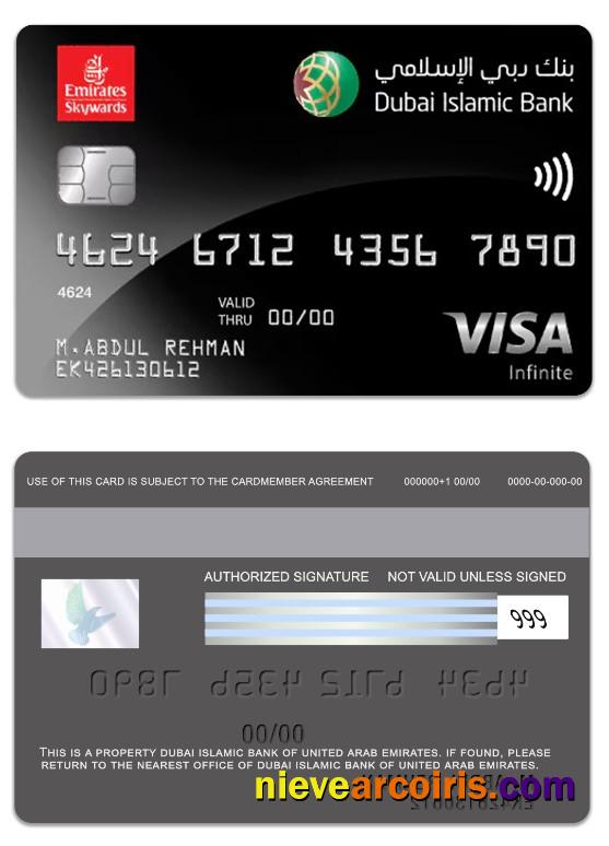 United Arab Emirates Dubai Islamic Bank Emirates Skywards DIB Infinite